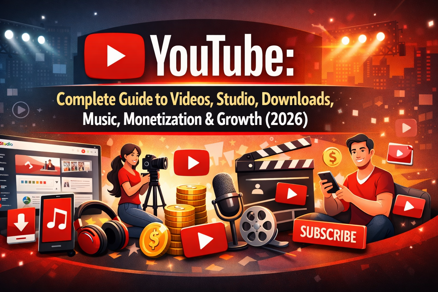 YouTube%3A+Complete+Guide+to+Videos%2C+Studio%2C+Downloads%2C+Music%2C+Monetization+%26+Growth+%282026%29